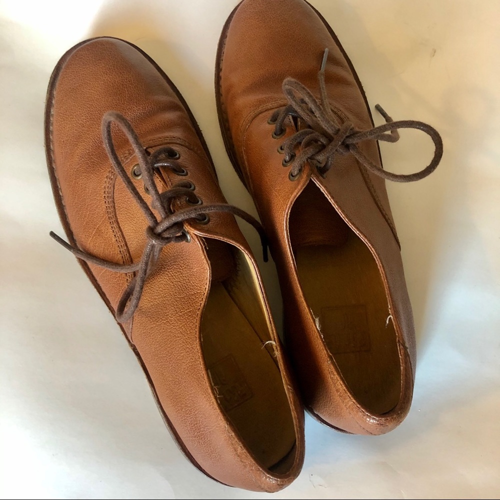 Frye Vintage Brown Leather Lace-Up Oxfords 6.5